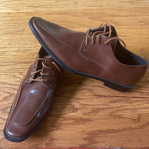 Men's Fabian Couture Monaco Brown Dress Shoes Oxfords Square Toe Lace Up 14M - Picture 7 of 16